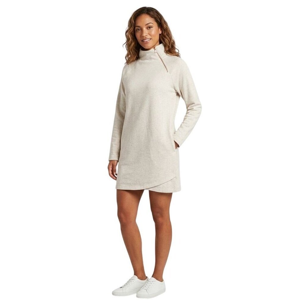 Earth Yoga Tunic Sweatshirt Dress Organic Cotton Blend Asymmetric Zip Size XXL
